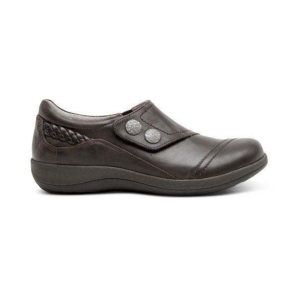 Aetrex Women's Karina Monk Strap Dress Shoes - Iron | USA ZWUWDCU